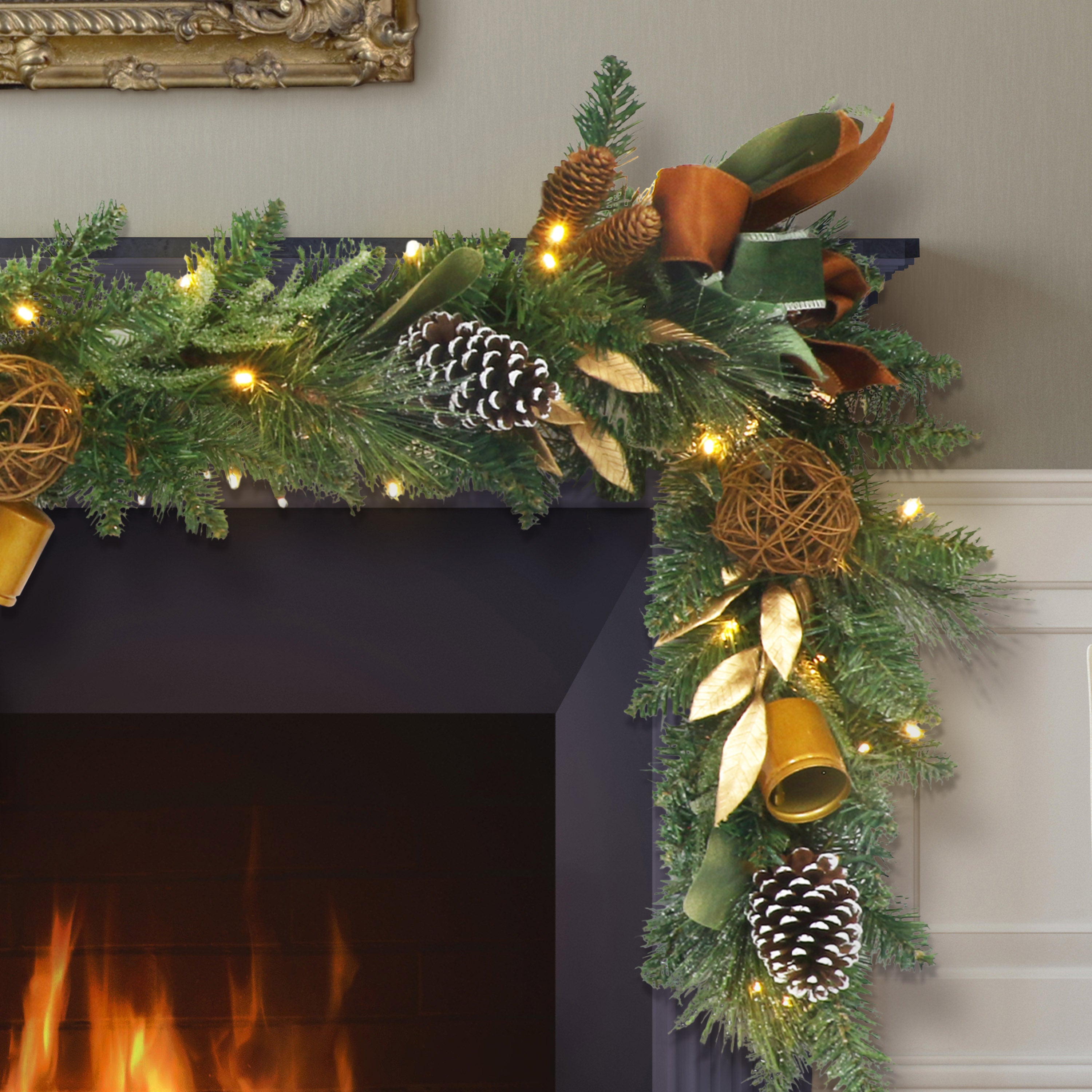 9ft. x 10in. Pre-Lit Adorned Garland